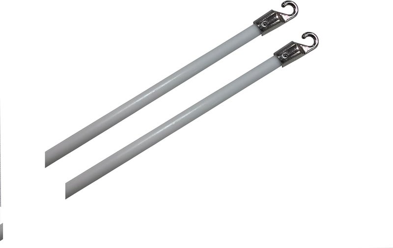 YCUHEN 2Pcs Blinds Wand 24Inch Long White Vertical Window Blind Tilt Wand Fiberglass Blind Wand Replacement Parts with Hook and Handle for Windows Curtain Door - Image 3